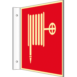 Flaggskylt brandslang 20 × 20 cm, PVC