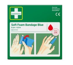 Soft foam bandage blå 6 cm × 4,5 m, Cederroth