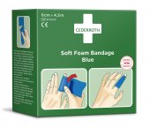 Soft foam bandage blue 4,5m