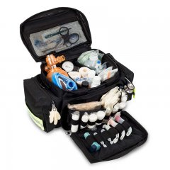 Emergency bag, medical bag with carry handle/shoulder strap, Black (empty) - Elite Bags