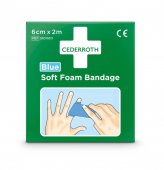 Soft foam bandage blue 2m
