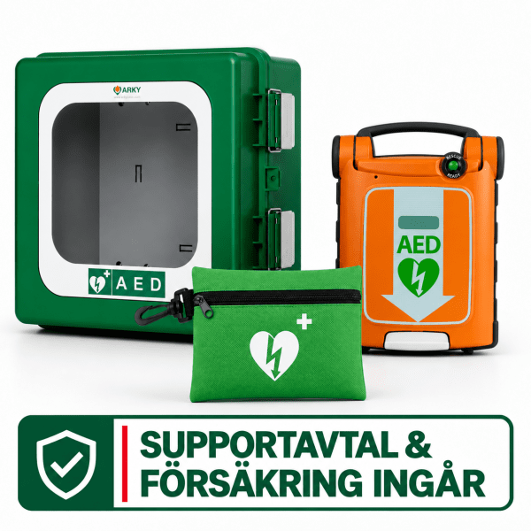 Powerheart AED G5 - Paket 5, med väska och larmskåp Polar (utomhusbruk -45°)