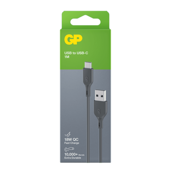 Essential kabel USB-A till USB-C, 1 m, GP