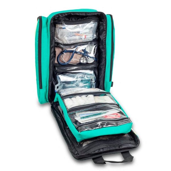 Akutryggsäck (med innehåll), Grön - Elite Bags
