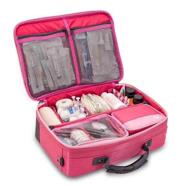 Hemsjukvårdsväska, rosa (tom) - Elite Bags