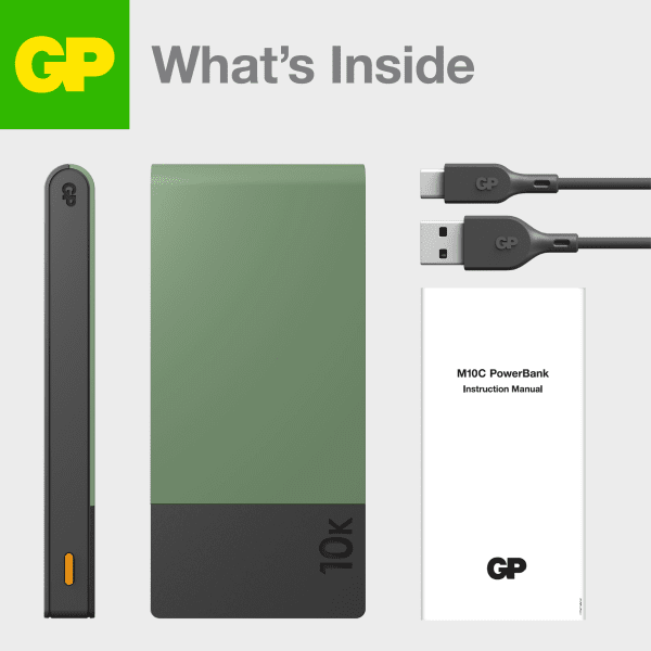 Powerbank M2+ 10000 mAh Grön, GP