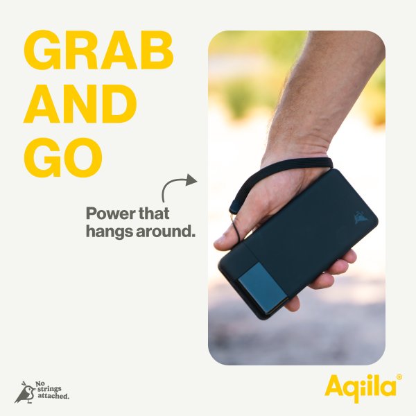 Powerbank Powerbird 20 000 mAh 65 W, svart, Aqiila