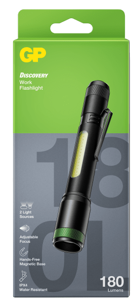 Design ficklampa COB LED 180 lm – 100 m, IPX4, C33 GP