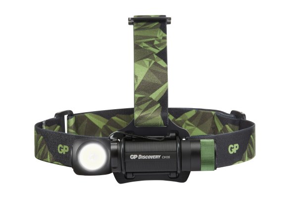 Design pannlampa laddbar 600 lm – 130 m, IPX4, CHR35 Discovery GP