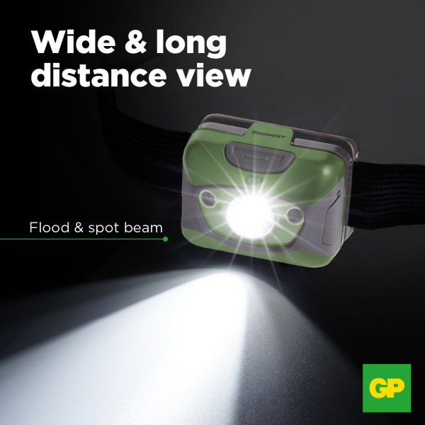 Design pannlampa laddbar 300 lm – 157 m, IPX6, CHR41 Discovery GP