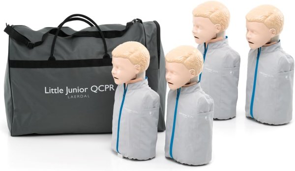 Little Junior QCPR, ljus hud, 4-pack, med väska