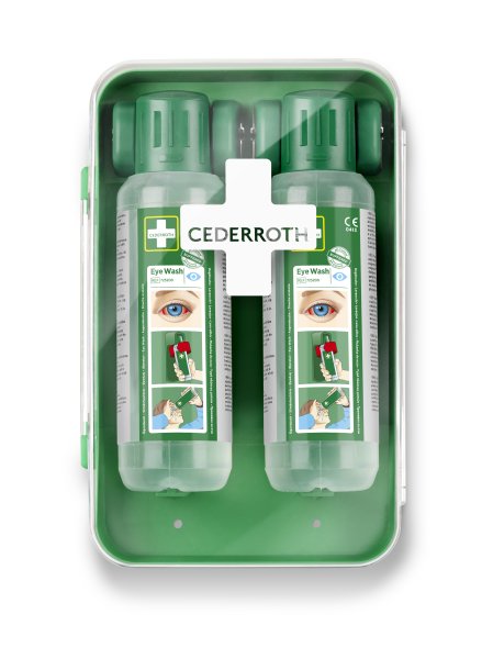 Ögonduschskåp inkl. 2 st ögondusch 500 ml, Cederroth