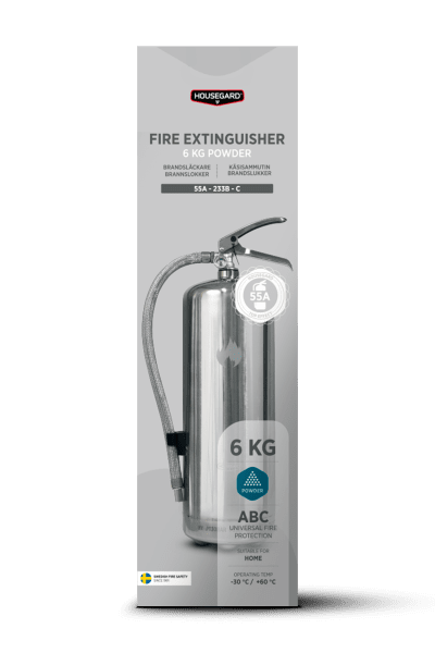 Pulversläckare 6 kg, steel Design by Housegard