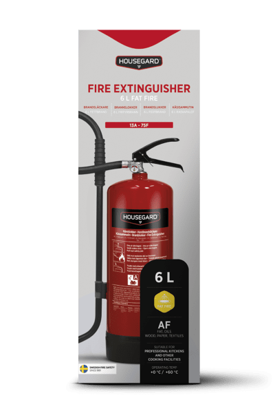 Fettbrandsläckare PFAS-fri, 6 liter, Housegard