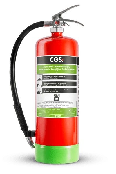 AVD brandsläckare 9 liter, CGS