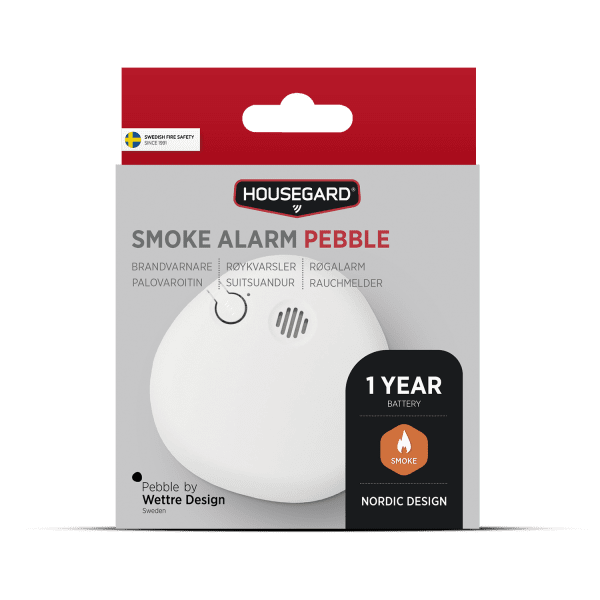 Brandvarnare Pebble, inkl. batteri, Housegard