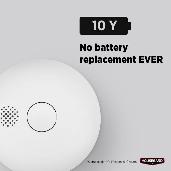 Trådlös brandvarnare Luma med inbyggt 10-årsbatteri, 2-pack, Housegard