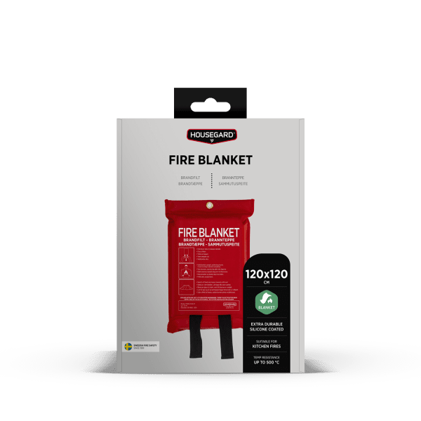 Brandfilt 120 × 120 cm, röd, Housegard