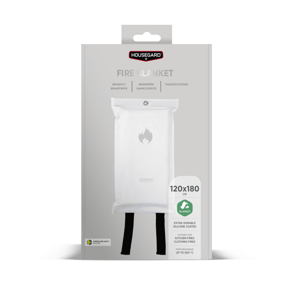Brandfilt 120 × 180 cm, Design Edition, vit, Housegard