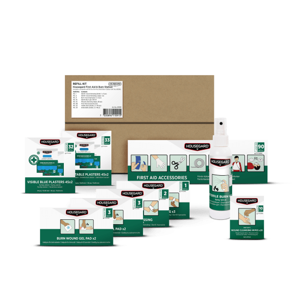 Refillpaket till Första hjälpen- & brännskadestation, Housegard