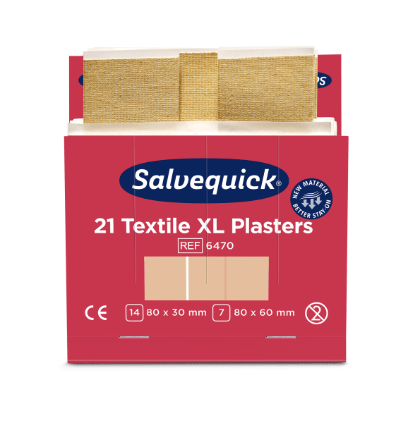 Textilplåster extra stora, 21st/refill , 6 refiller/ask