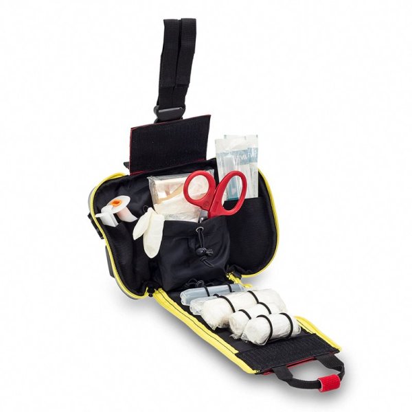 Handsfree Akutväska för midja/ben, röd (tom) - Elite Bags