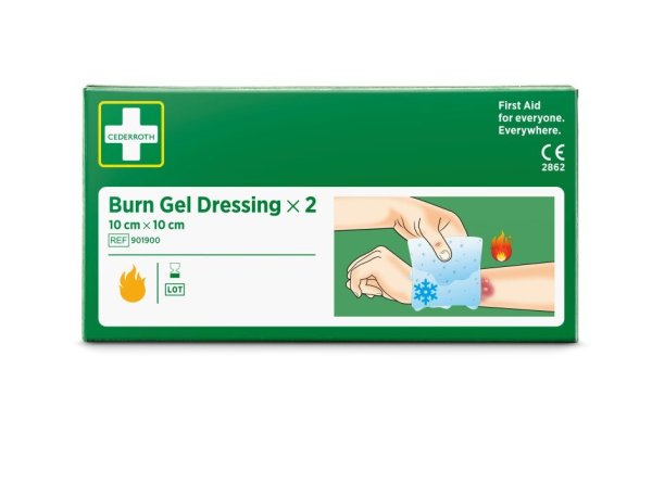 Burn gel dressing, 2st 10x10cm