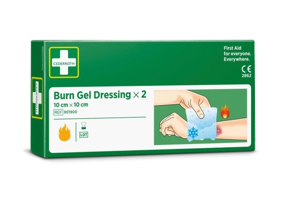 Burn gel dressing, 2st 10x10cm