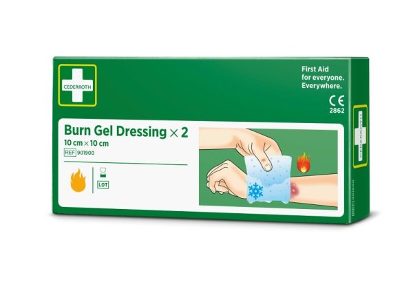 Burn gel dressing, 2st 10x10cm