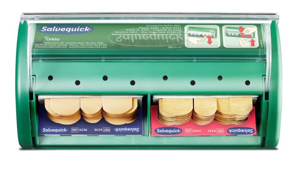 Plåsterautomat med textil och plastplåster