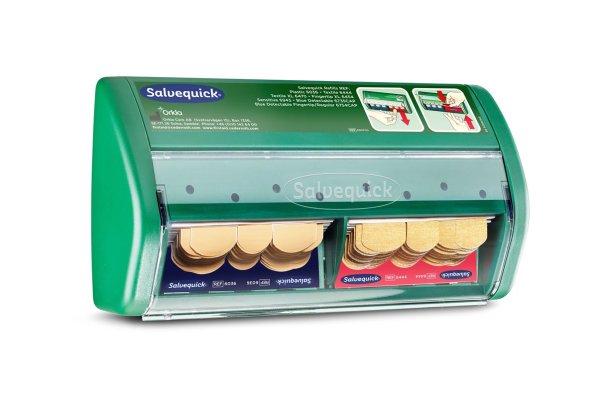 Plåsterautomat med textil och plastplåster