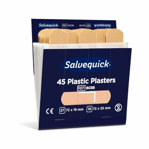 Plastplåster, 45st/refill , 6 refiller/ask