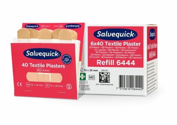 Textilplåster, 40st/refill , 6 refiller/ask