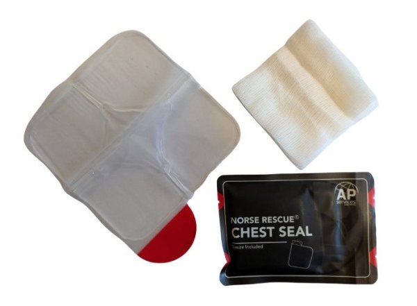 Ventilerat Chest Seal för bröstkorgsskador – Chest Seal, Vented - Norse Rescue