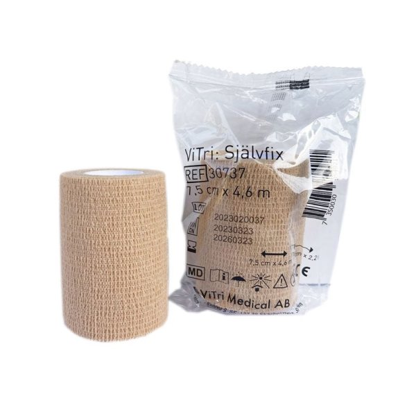 Självfix, självhäftande elastisk linda, beige