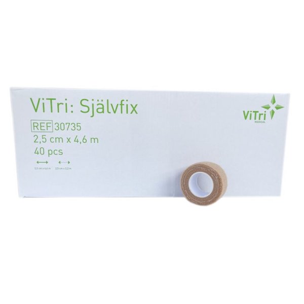 Självfix, självhäftande elastisk linda, beige