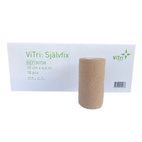 Självfix, självhäftande elastisk linda, beige