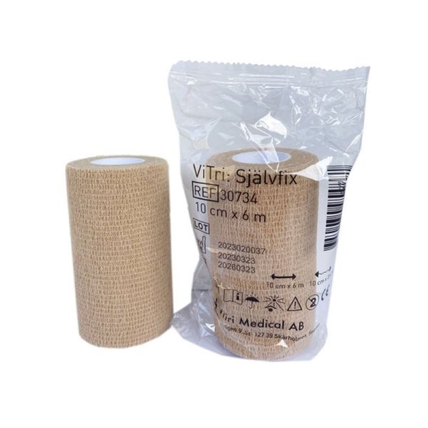 Självfix, självhäftande elastisk linda, beige