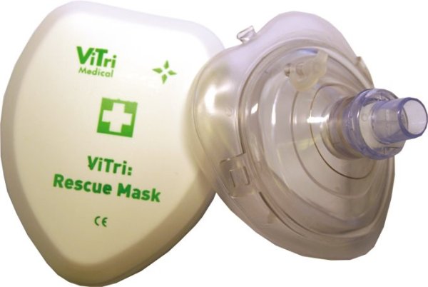 Pocketmask med syrgasnippel – andningsmask för HLR
