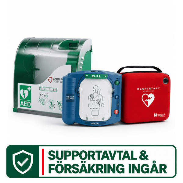 Heartstart HS1 - Paket 4, med väska och larmskåp (utomhusbruk -20°)
