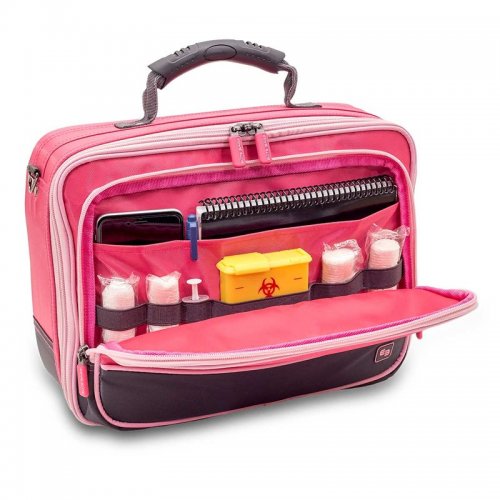 Home healthcare bag, pink (empty) - Elite Bags