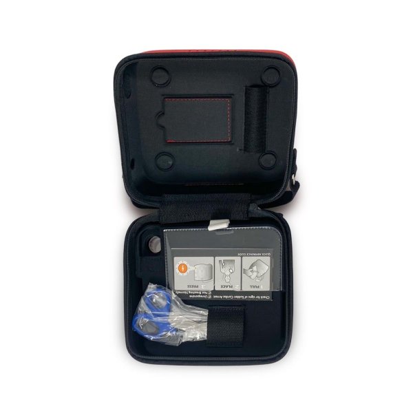 Bärväska till Heartstart HS1 med readykit, HLR-mask, rakhyvel & sax