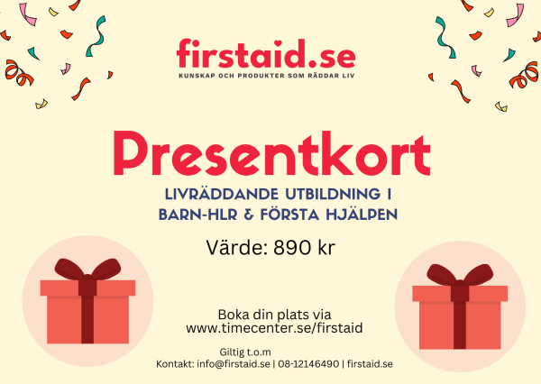 Presentkort i Barn-HLR & olycksfall