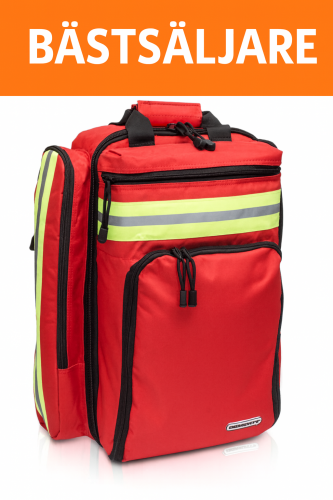 Akutryggsäck, Röd (med innehåll) - Elite Bags