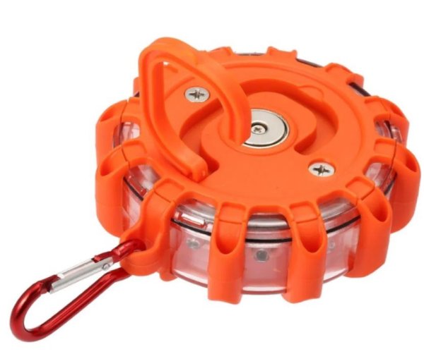 LED Varningsljus med magnet & krok – batteridrivet, IP65