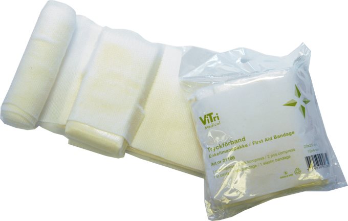 Tryckförband 20 x 20 cm | Stort blödningsförband | First Aid Sweden
